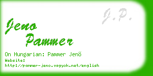 jeno pammer business card